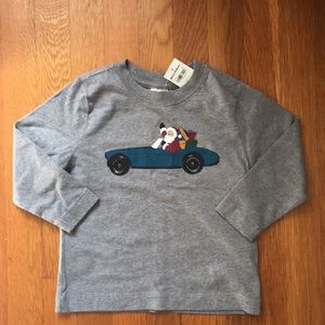 NWT Hanna Andersson 100% Cotton Santa Christmas T- Shirt 3T